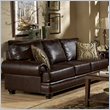 ADD TO YOUR SET: Homelegance Bentleys Sofa in Rich Brown Bonded Leather