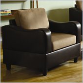 Homelegance Anthony Chair in Brown and Dark Brown