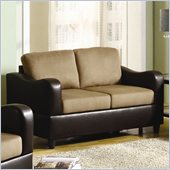 Homelegance Anthony Loveseat in Brown and Dark Brown