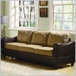 ADD TO YOUR SET: Homelegance Anthony Sofa in Brown and Dark Brown