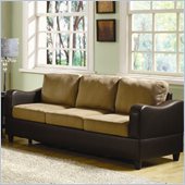 Homelegance Anthony Sofa in Brown and Dark Brown