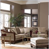 Homelegance Trenton Sectional in Dark Tan Chenille
