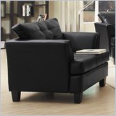 Homelegance Della Chair in Black Bonded Leather