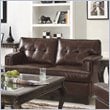 ADD TO YOUR SET: Homelegance Hodley Loveseat in Brown Bonded Leather