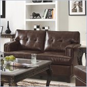 Homelegance Hodley Loveseat in Brown Bonded Leather