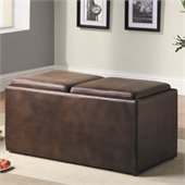 Homelegance Claire Cocktail Ottoman Table/Bench in Dark Brown