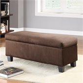 Homelegance Clair Storage Bench in Dark Brown