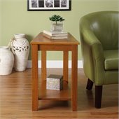 Homelegance Elwell Chair-Side Table in Oak