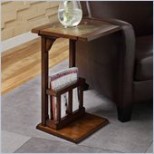 Homelegance Berman Chair-Side Table in Dark Oak
