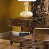 Homelegance Trammel End Table in Brown Mahogany 