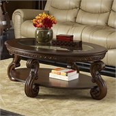 Homelegance Cavendish Cocktail Table in Warm Cherry