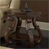 Homelegance Cavendish End Table in Warm Cherry