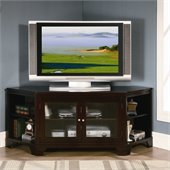 Homelegance Sloan 62 RTA Corner TV Stand in Warm Brown Cherry Finish