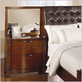 Homelegance Hamilton Nightstand and Mirror Set in Brown Cherry