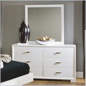 Homelegance Astrid Dresser and Mirror Set in White Finish