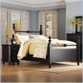 Homelegance Hanna Black Panel Poster Bed 3 Piece Bedroom Set