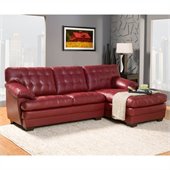 Homelegance Brooks Oversized Tufted 2 Piece Sectional in Red