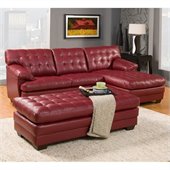 Homelegance Brooks Oversized Tufted 3 Piece Sectional in Red