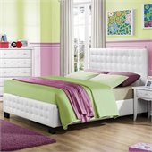 Homelegance Sparkle Tufted Upholstered Bed in White