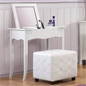 Homelegance Sparkle Vanity with Mirror in White