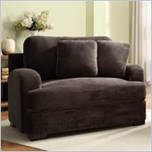 Homelegance Craine Oversized Chair in Textured Plush Microfiber