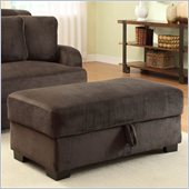 Homelegance Craine Storage Ottoman in Textured Plush Microfiber