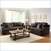 Homelegance Craine Sofa Set in Textured Plush Microfiber