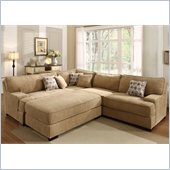 Homelegance Minnis 3 Piece Sectional in Brown