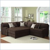 Homelegance Minnis 3 Piece Sectional in Chocolate