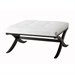 Trent Home Monrovia Faux Leather X-Bench Ottoman in White