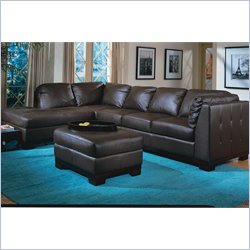 Homelegance Tufton Chocolate Leather Sectional Sofa