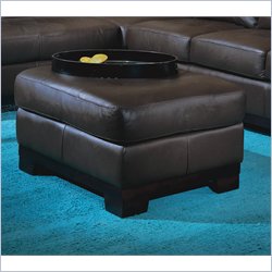 Homelegance Tufton Chocolate Leather Ottoman
