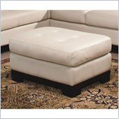 Homelegance Tufton Ivory Leather Ottoman
