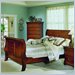 Homelegance Bastille Sleigh Bed in Cherry Finish