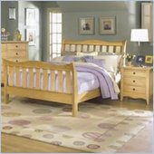 Homelegance Brookwood Solid Hardwood Panel Bed in Natural Finish