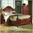 Homelegance Madaleine Low Post Panel Bed in Cherry Finish