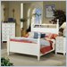Homelegance Hanna Panel Poster Bed in White Finish
