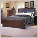 Homelegance Parkside Leather Panel Bed in Espresso
