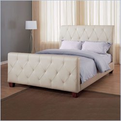 Homelegance Lennox Taupe Upholstered Leather Bed