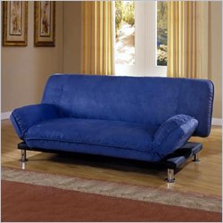 Homelegance Trea Microfiber Futon in Blue