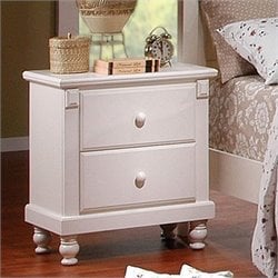 Homelegance Pottery White Nightstand
