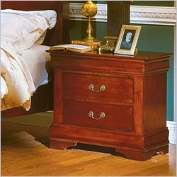 Homelegance Dijon Cherry 2 Drawer Nightstand