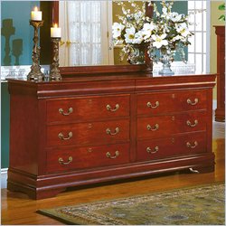 Homelegance Dijon Cherry 8 Drawer Dresser