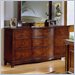 Homelegance Avalon 9 Drawer Triple Dresser with Bow Front