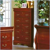 Homelegance Dijon 5 Drawer Chest in Martini Cherry Finish