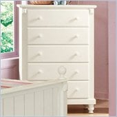 Homelegance Pottery 5 Drawer Chest in White Finish
