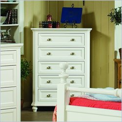 Homelegance Hanna 5 Drawer Chest in White Finish