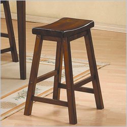 Homelegance Saddleback 29 Seat Height Bar Stool in Warm Cherry finish (Set of 2)
