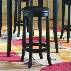 Homelegance Liz 24 Inch Seat Height Swivel Counter chair in Black (Set of 2)