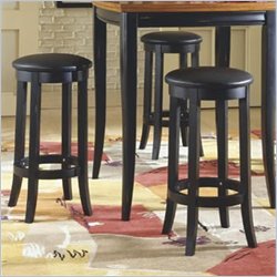 Homelegance Liz 29 Inch Seat Height Swivel Pub chair in Black (Set of 2)